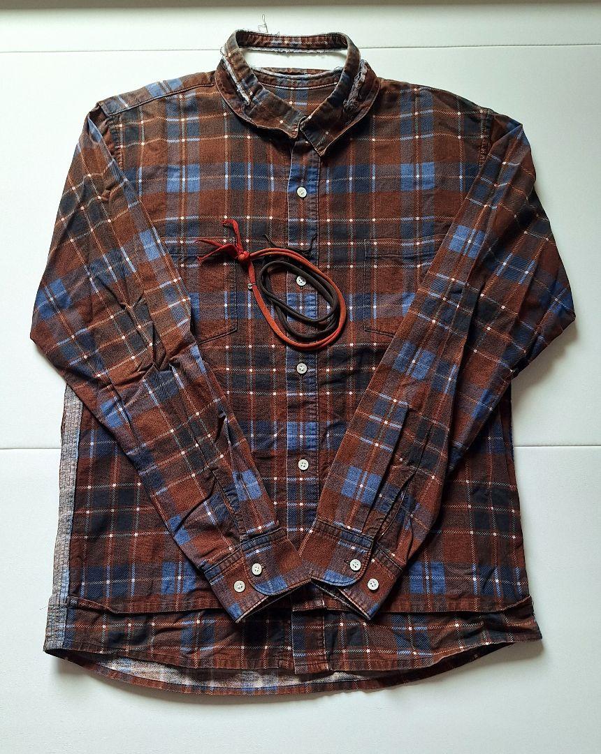 UNDERCOVER アンダーカバーscab期チェックネルシャツ 紐 UNDERCOVER アンダーカバーscab期チェックネルシャツ 紐