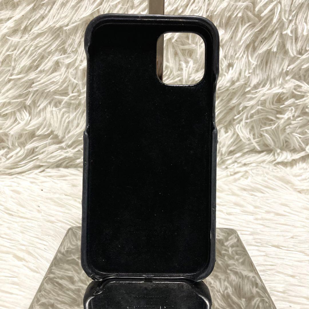 【美品】ディオール　iPhone12&12pro　スマホケース　カナージュ　黒