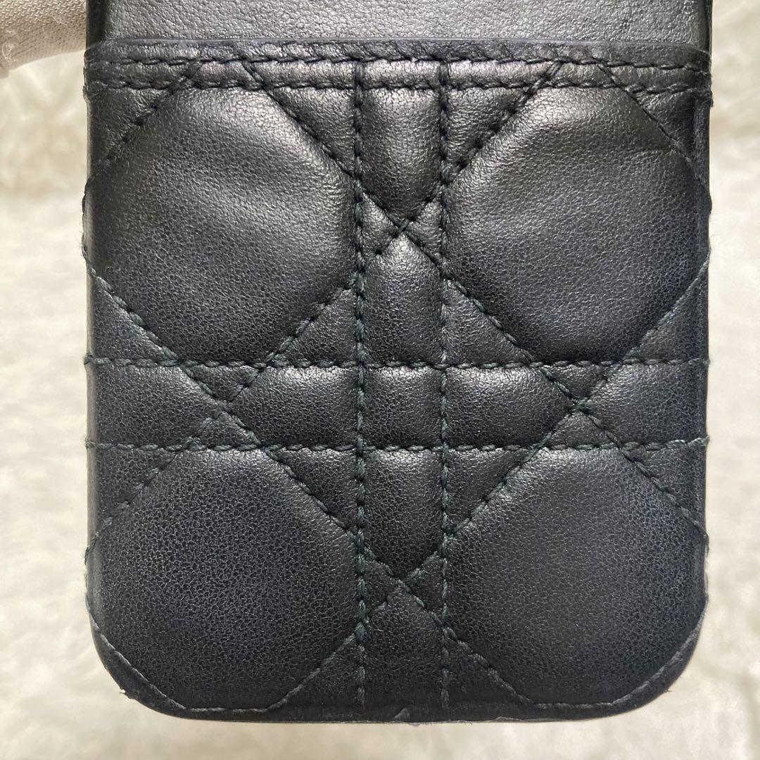 【美品】ディオール　iPhone12&12pro　スマホケース　カナージュ　黒