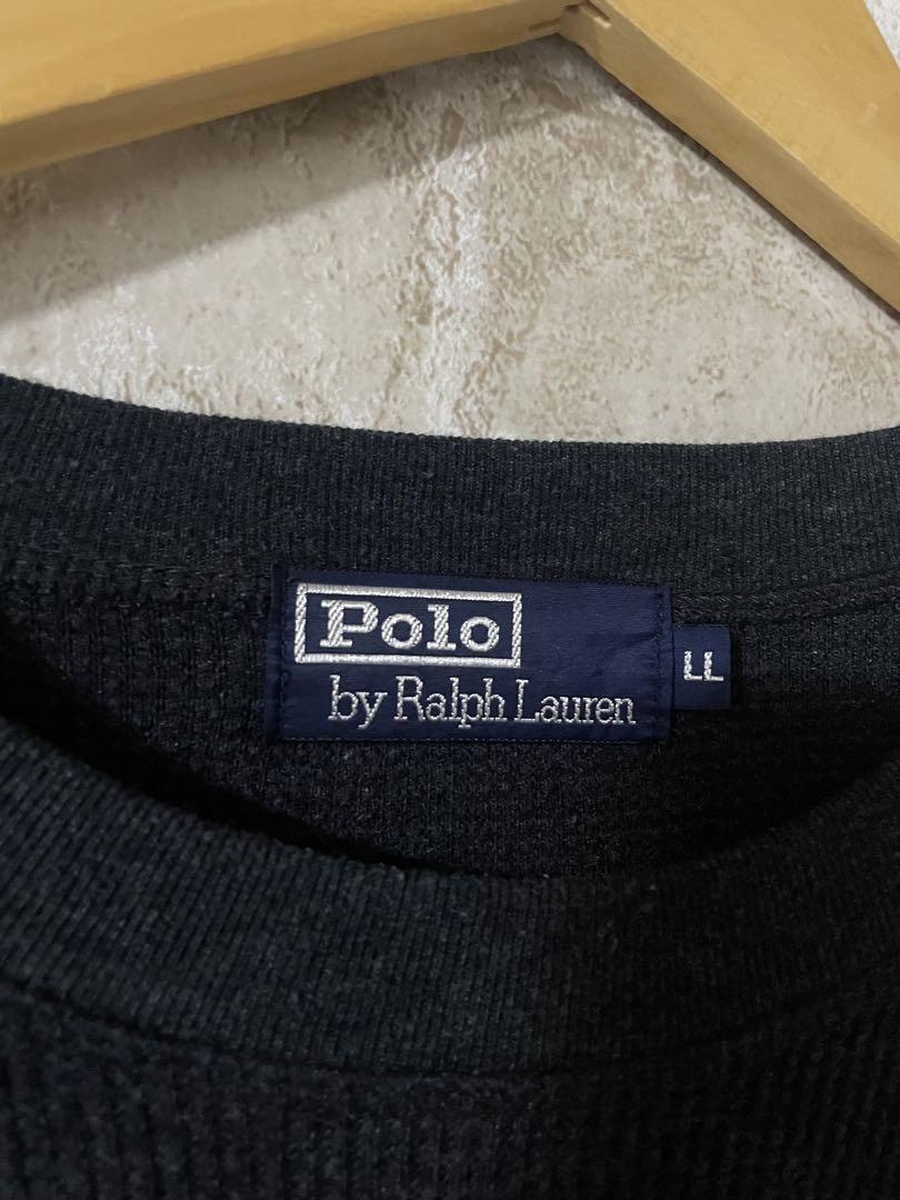 ビンテージ　90s ラルフローレン　メンズXL 長袖Tシャツ　サーマル　ロゴ