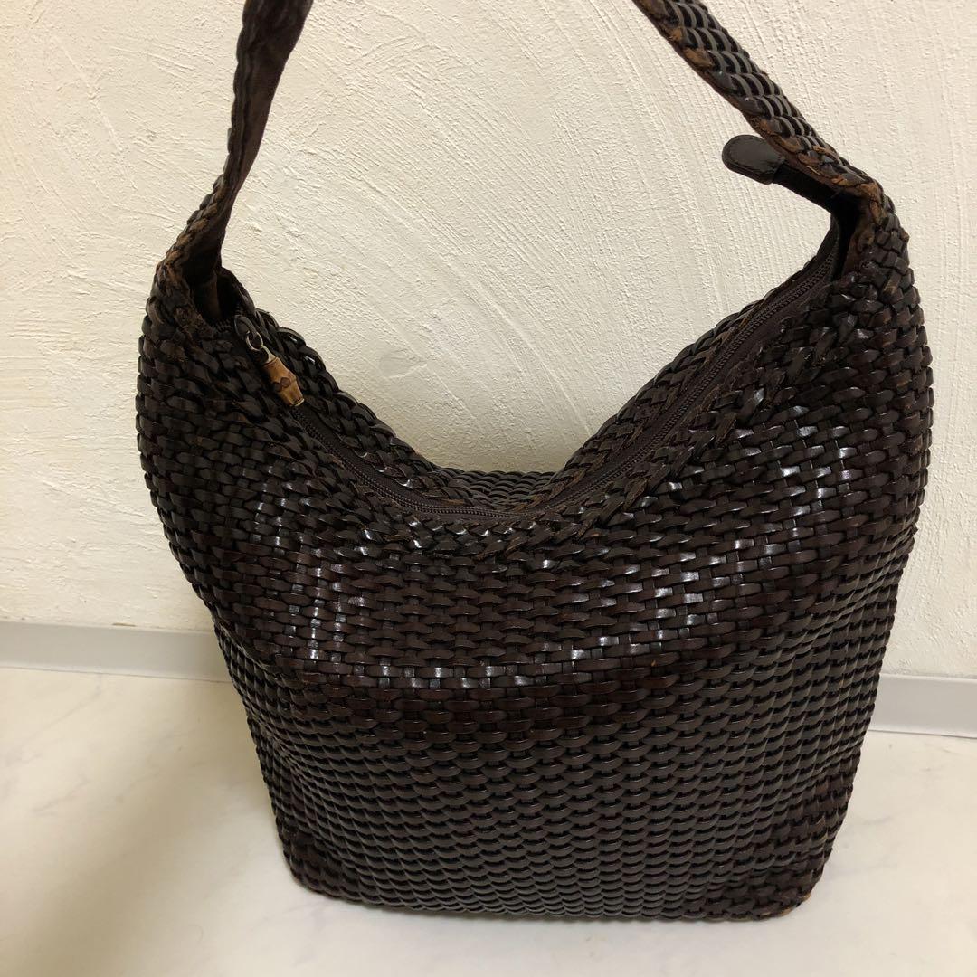 GUCCIショルダーバックバンブーメッシュ