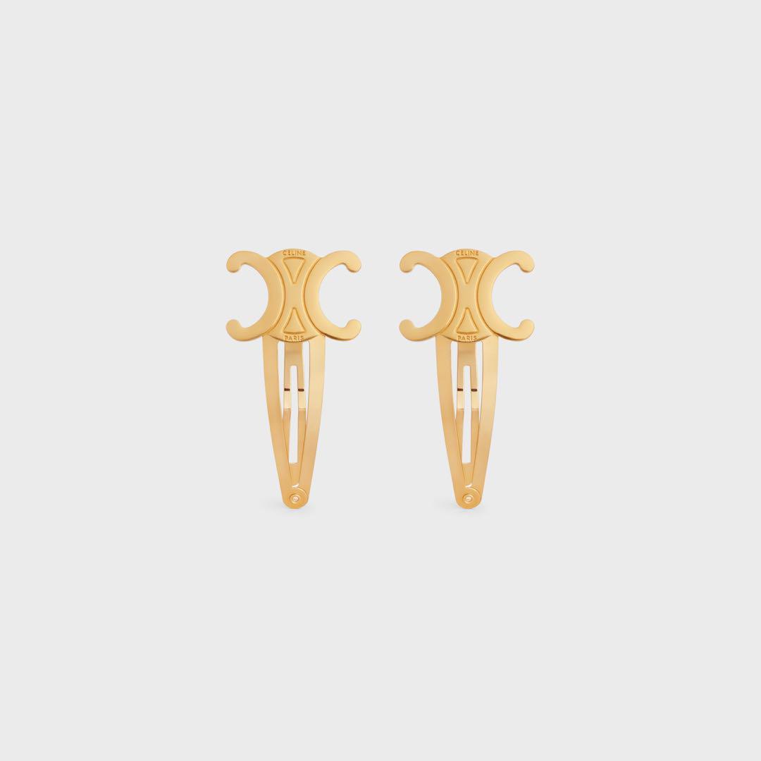CELINE ヘアクリップ 2個セット ゴールド CELINE ゴールド ヘアクリップ 2個セット