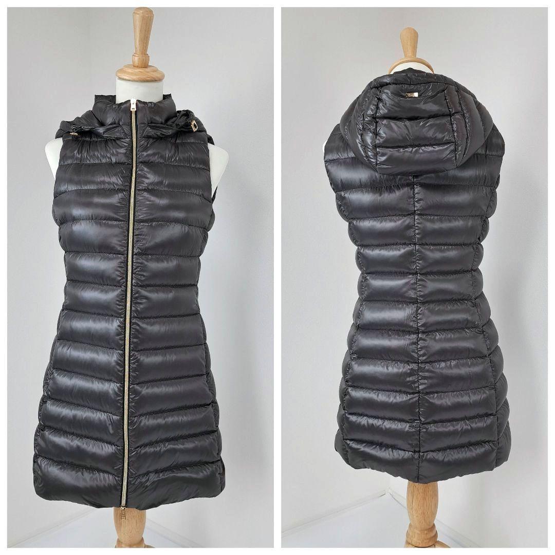 美品★HERNO ダウンベスト ジレ 超軽量　ロング丈 グレー 40