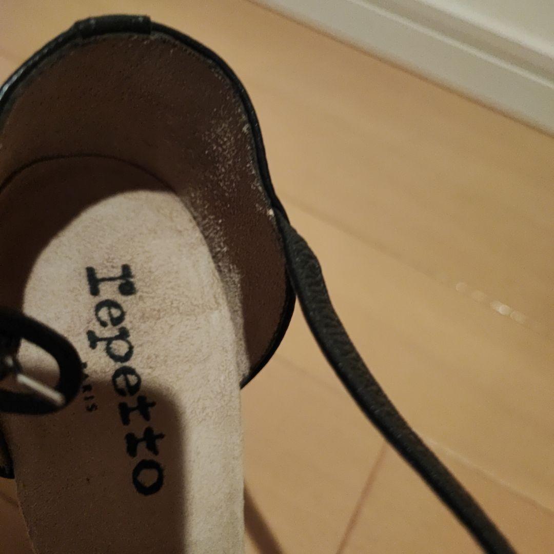 repetto　 グリーンとグレー 　オープントゥハイヒール