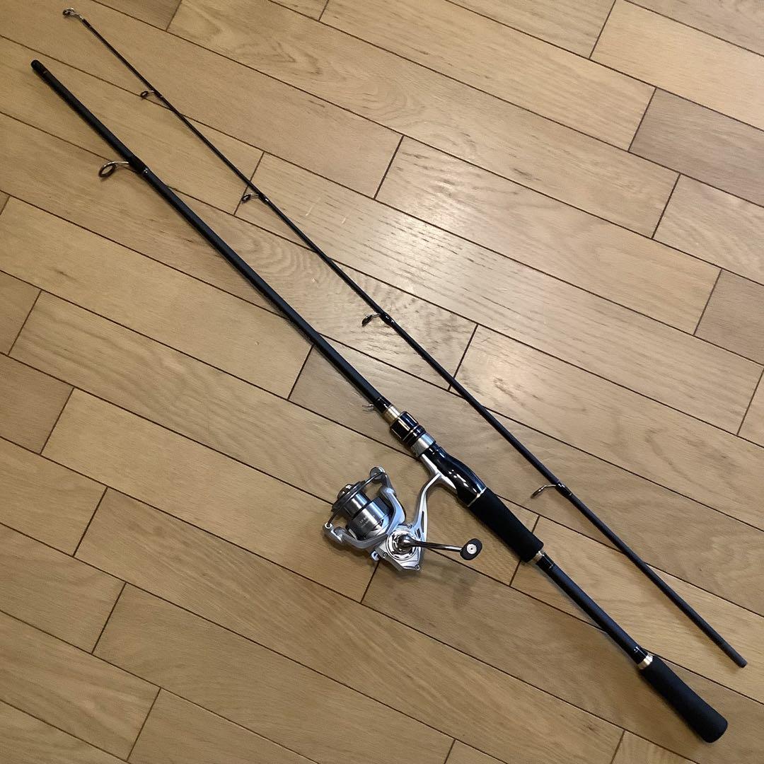 ショアジギ シーバス 1.8mスピニングロッドと3000番スピニング