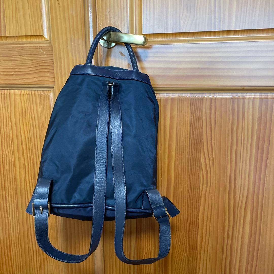 セリーヌ 紺色ナイロン リュック