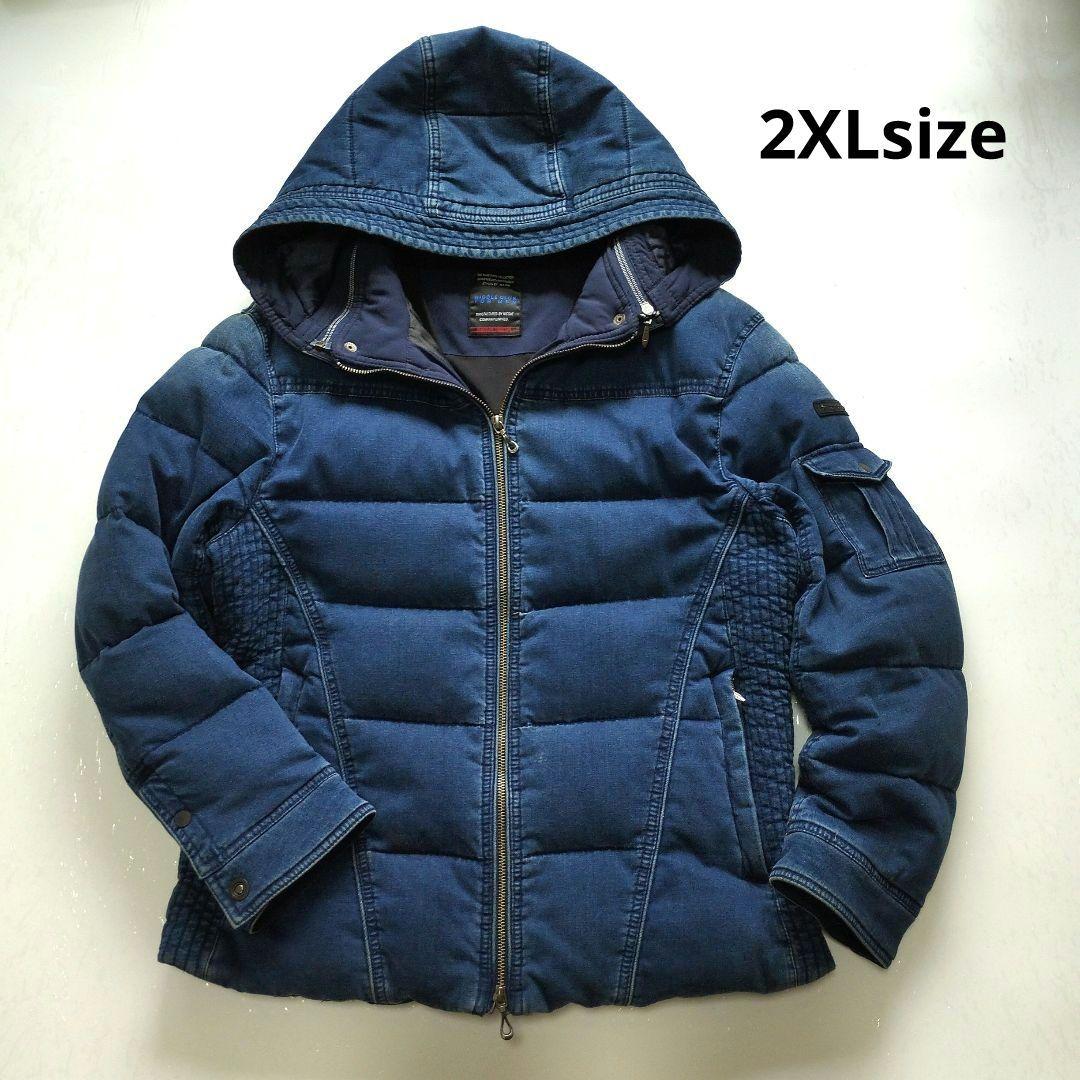 NICOLE CLUB FOR MEN デニムダウンジャケット 2XL 厚手2XL(3L)・NICOLE CLUB FOR MEN