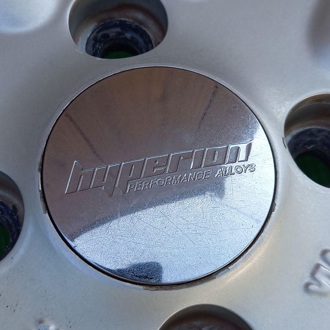 ①hyperion 14インチ アルミホイール 2本 タイヤ付155/65R14