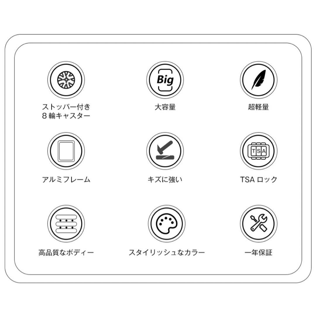 【Mサイズ】TANOBI スタイリッシュ グレー キャリーケース