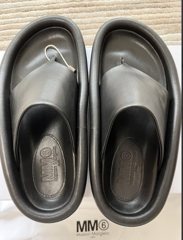 MM6 Maison Margiela【23.0】厚底 レザーサンダル ブラック