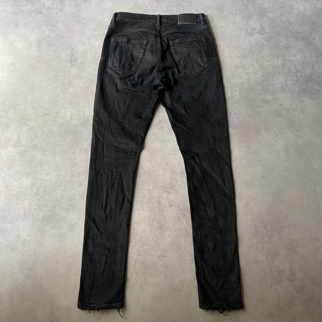 【美品】PURPLE BRAND ブラックスキニージーンズ P001 AW80