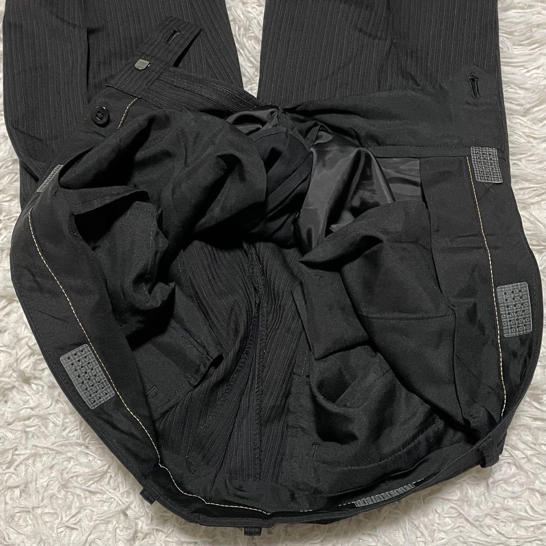 【現行品】パーフェクトスーツファクトリー　AB4 ストライプ　パンツ2本　黒