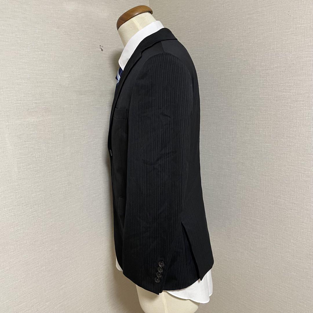 【現行品】パーフェクトスーツファクトリー　AB4 ストライプ　パンツ2本　黒