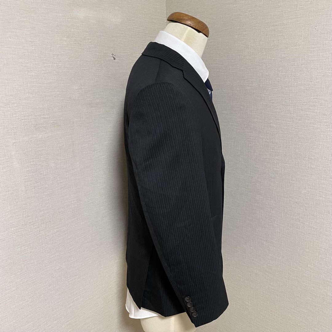 【現行品】パーフェクトスーツファクトリー　AB4 ストライプ　パンツ2本　黒