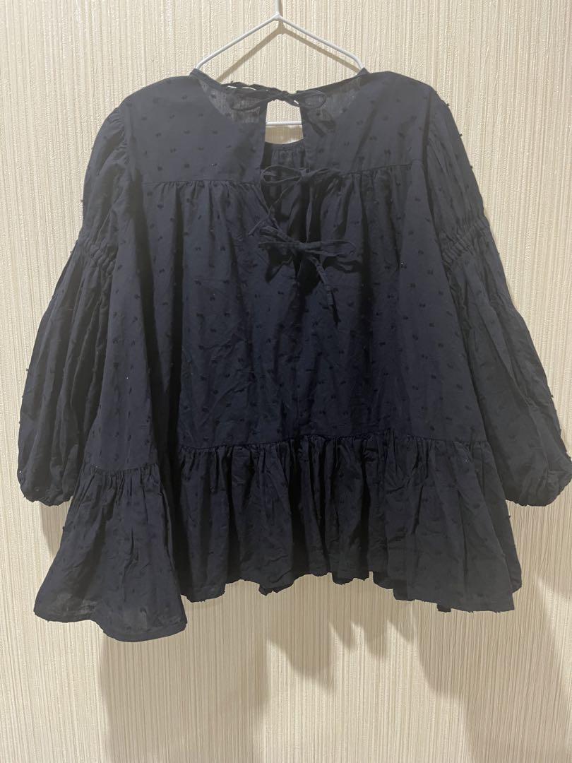 【麦ちゃ】Uhr Dot Mini Dress チュニック 5-6y