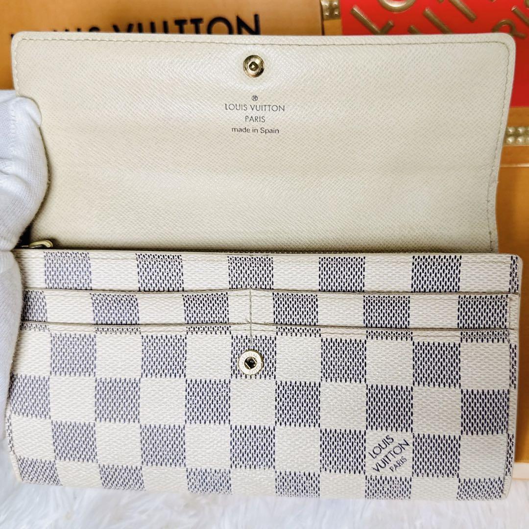 【セール中！】ルイヴィトン 長財布 ポルトフォイユ サラ ダミエ アズール