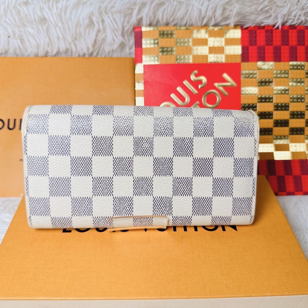 【セール中！】ルイヴィトン 長財布 ポルトフォイユ サラ ダミエ アズール