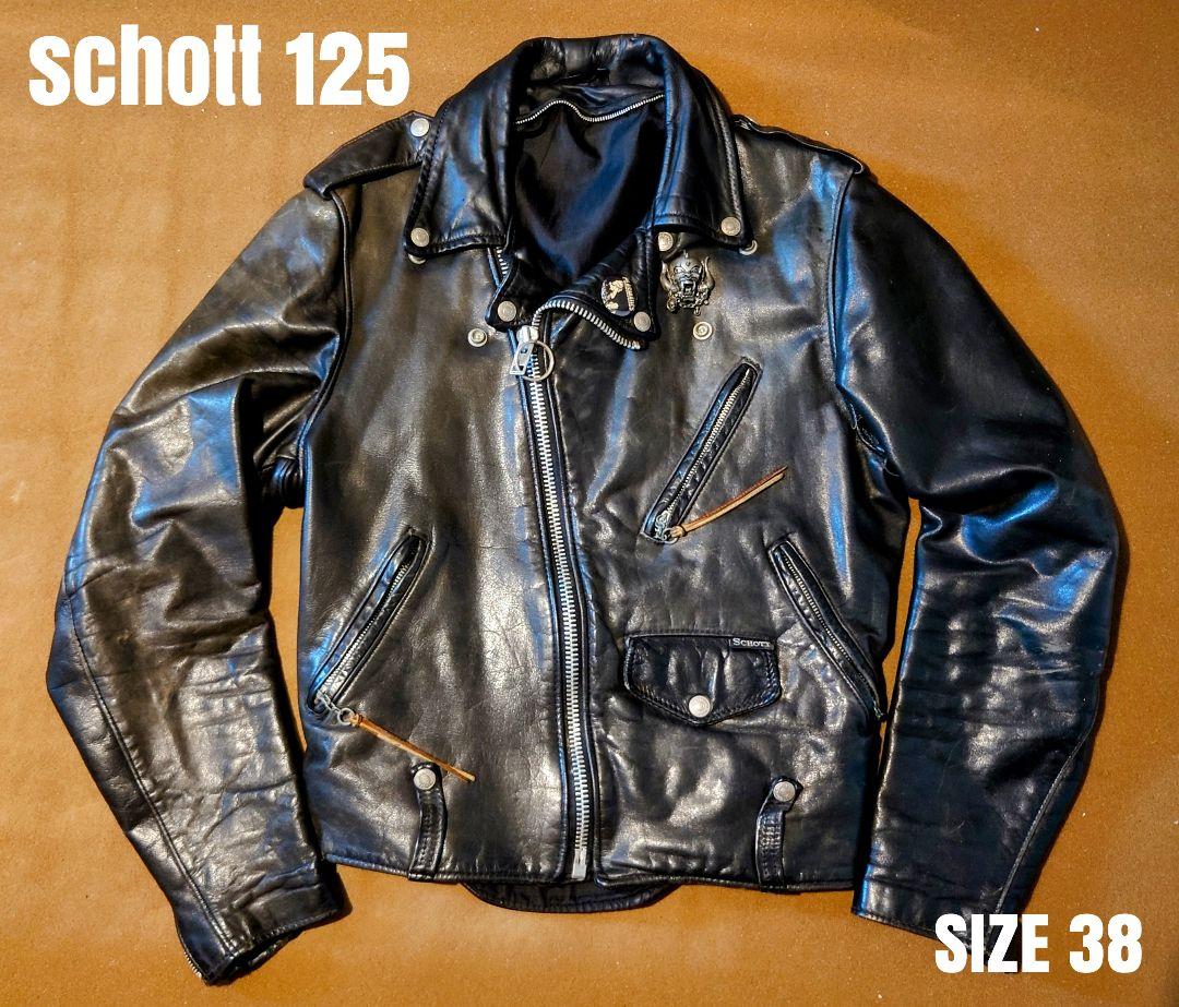 【訳アリ】90's Schott 125 ダブルライダース Cowhide