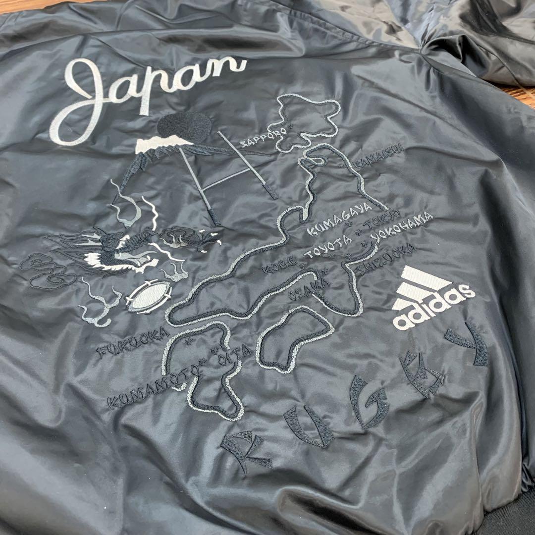 adidas アディダス オールブラックス スカジャン 日本限定 刺繍
