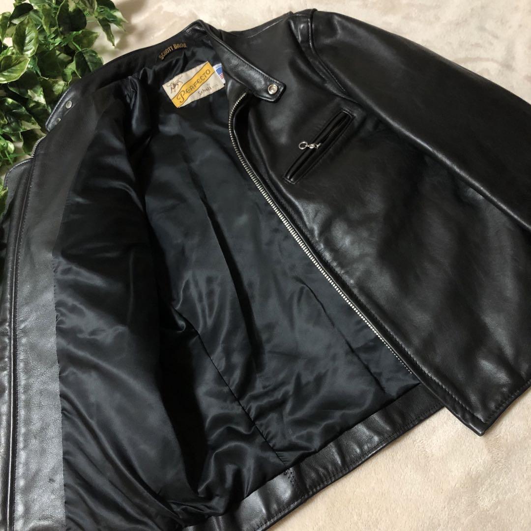★ショウ★美品　schott ショット　シングルライダース　黒　38