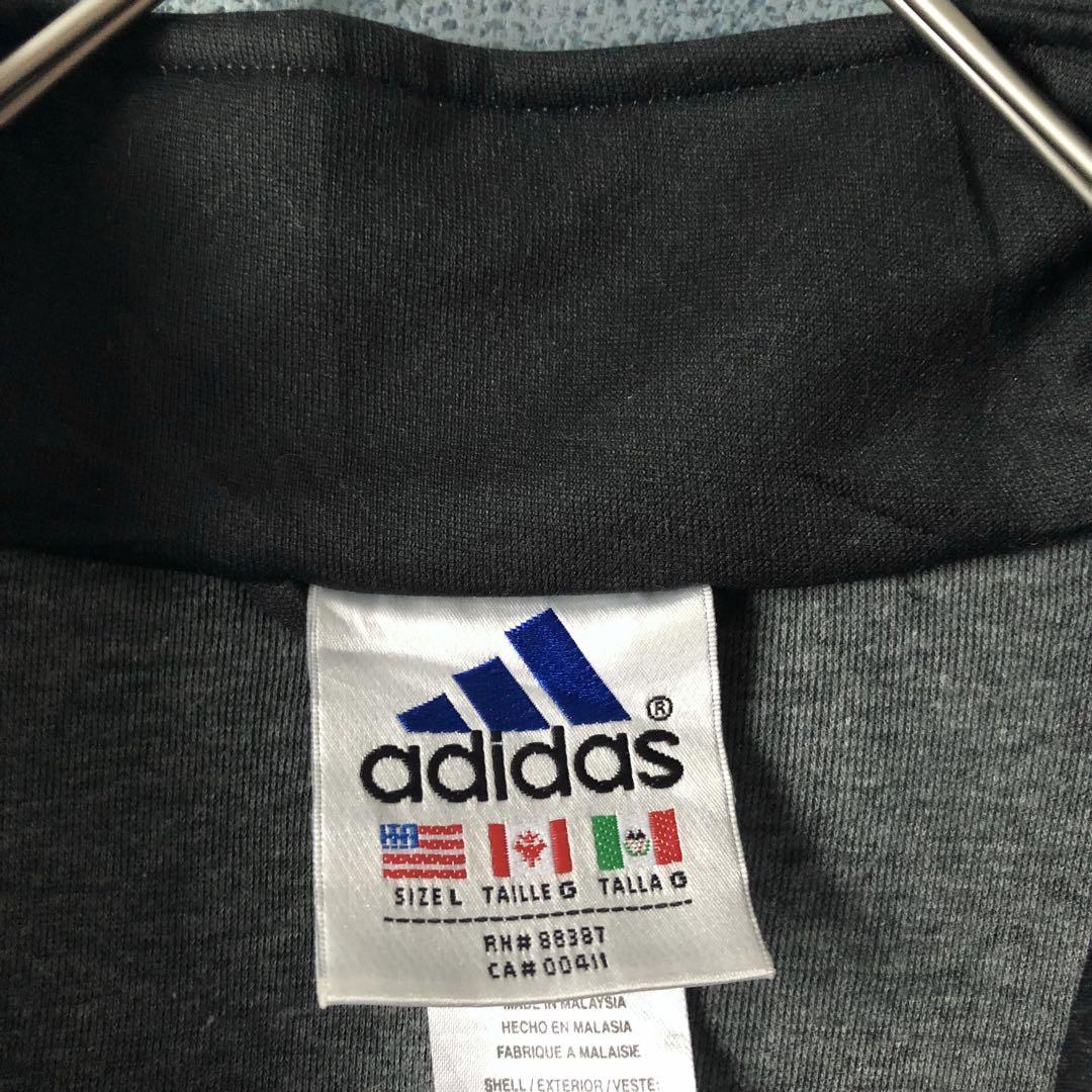 【★adidas×万国旗タグ】2XL程度 太アーム トラックジャケット ジャージ ☆adidas×万国旗タグ】2XL程度 太アーム トラックジャケット