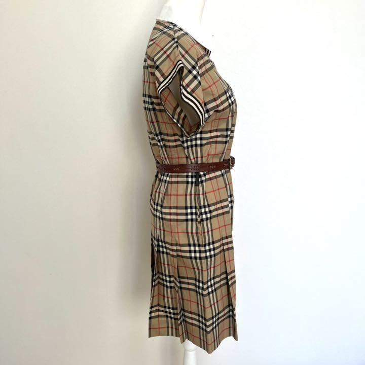 人気セールSALE 極美品 バーバリーロンドン 21SS 現行 ワンピース キャメル Jb2pG-m28062200522 超歓迎特価