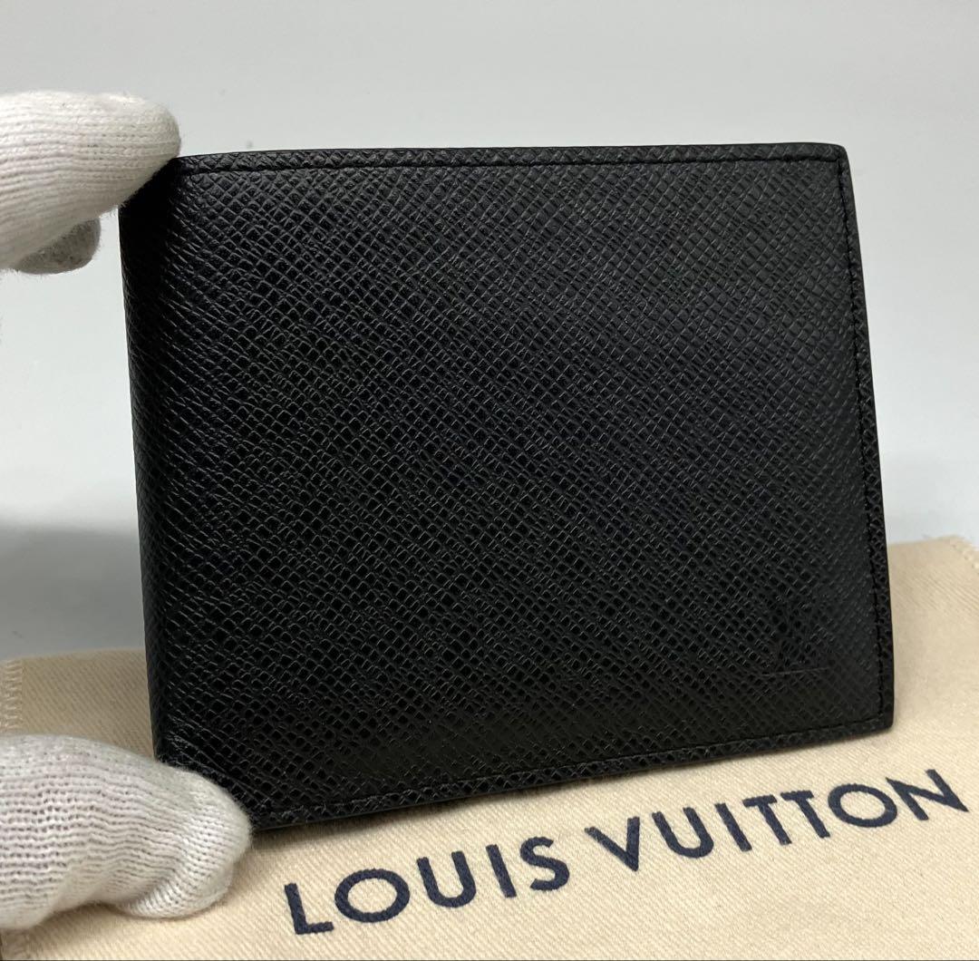 Louis Vuitton ルイヴィトン ブラック 二つ折り財布 タイガ 美品！LOUIS VUITTON ルイヴィトン タイガ 二つ折り財布