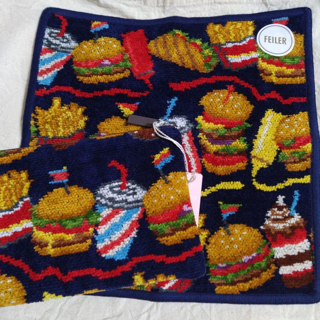 フェイラー　バーガーショップ　セット ハンカチ&フラットポーチＳ　ヒカリエ店限定
