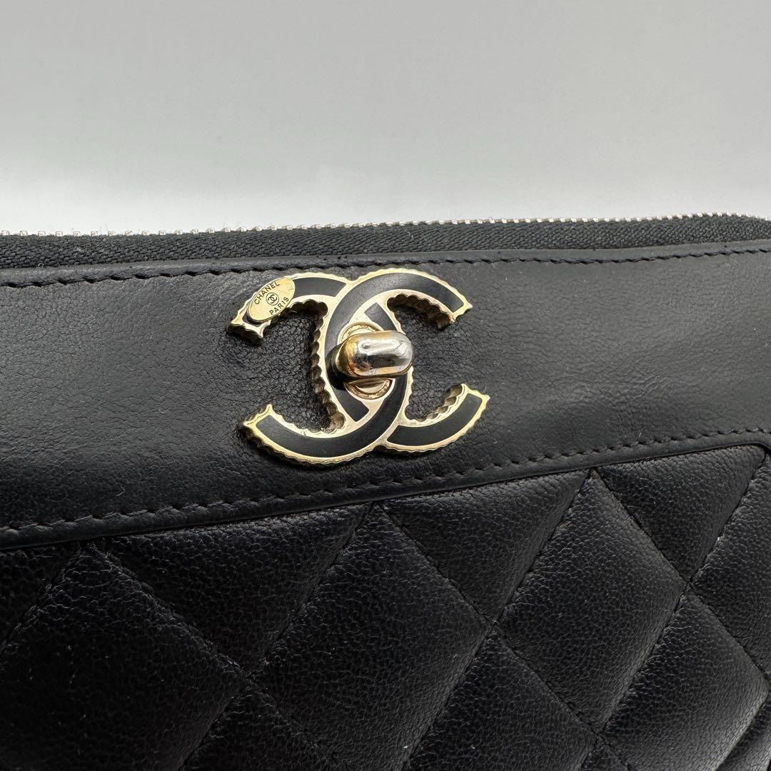 CHANEL シャネル 長財布 マドモアゼル マトラッセ ラウンドジップ 美品