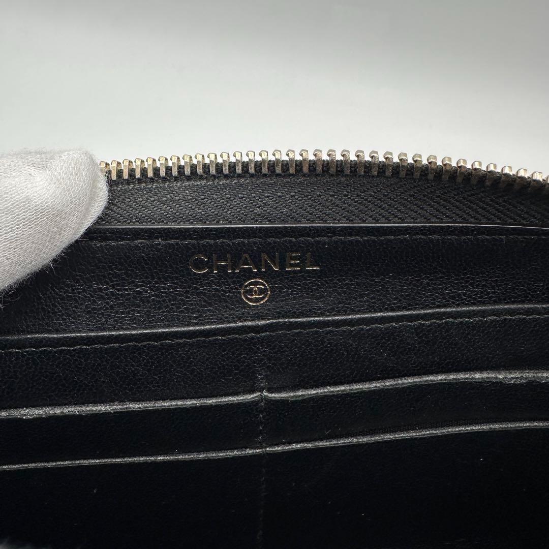 CHANEL シャネル 長財布 マドモアゼル マトラッセ ラウンドジップ 美品