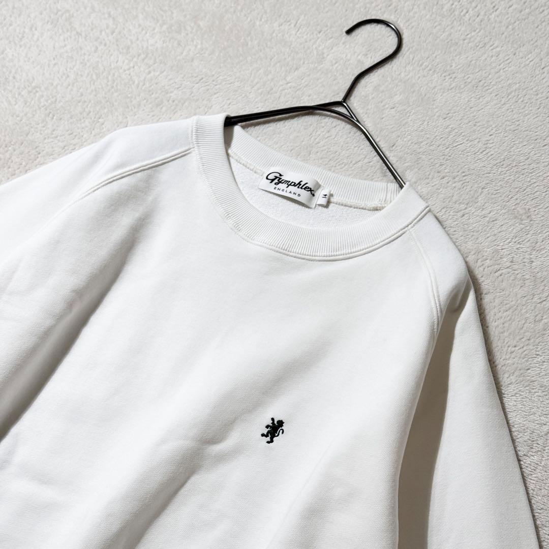 Gymphlexジムフレックス クルーネック スウェットプルオーバー 白 М Gymphlexジムフレックス クルーネック スウェットプルオーバー 白 М