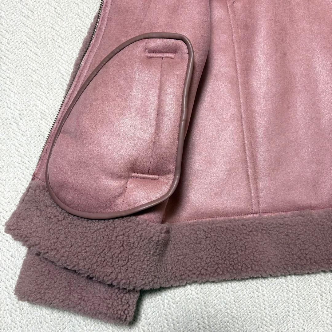 未使用 ジルスチュアート ドロシーフェイクムートンジャケット ボアコート ピンク 未使用 ジルスチュアート ドロシーフェイクムートンジャケット ボアコート ピンク