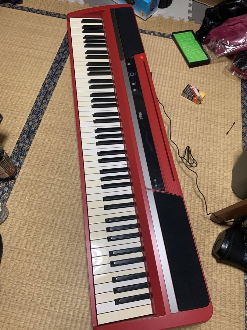 【美品】　KORG 電子ピアノ　SP-170S ブラック 88鍵 希少　赤色