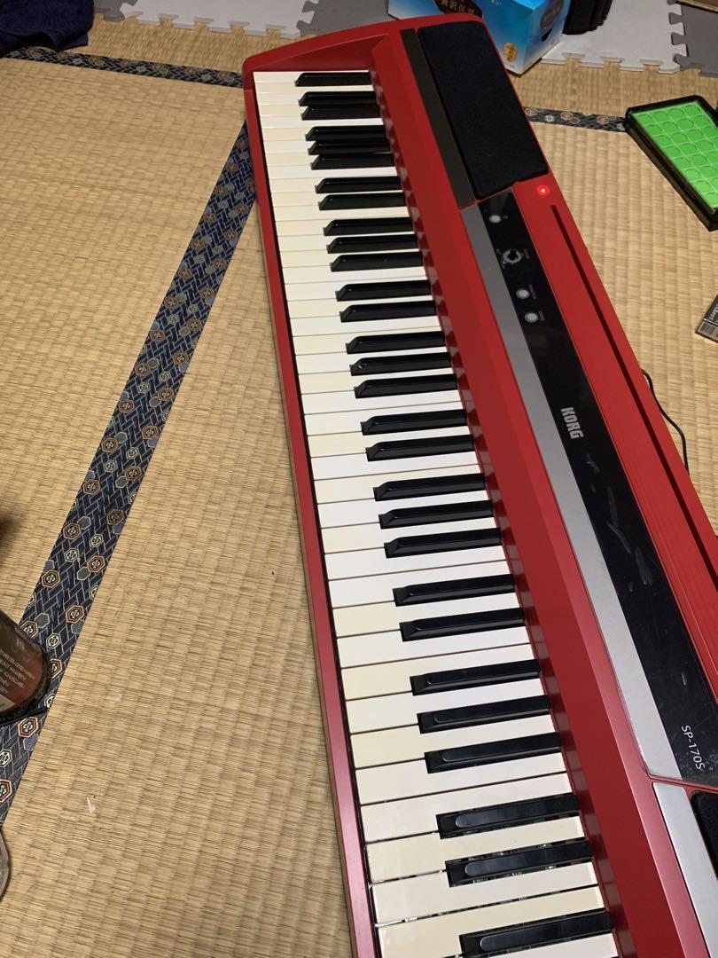 【美品】　KORG 電子ピアノ　SP-170S ブラック 88鍵 希少　赤色