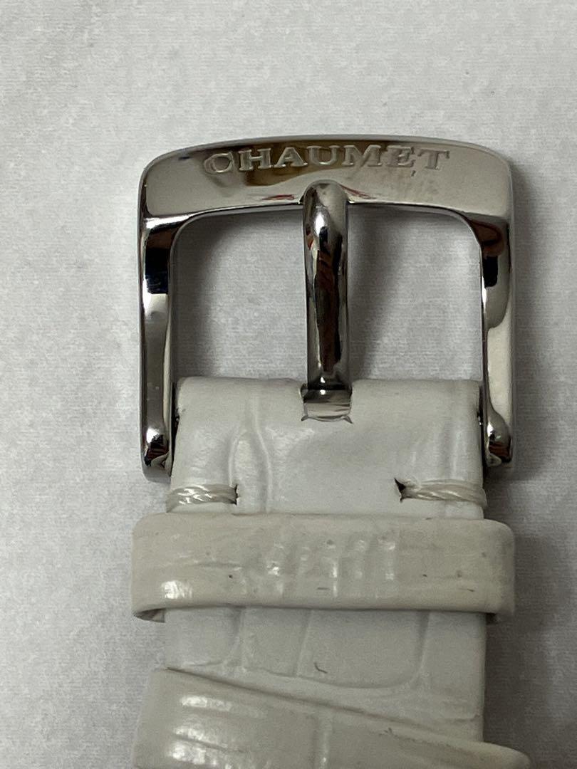祝開店！大放出セール開催中 CHAUMET ショーメ 純正クロコ革ベルト 白 尾錠有 時計