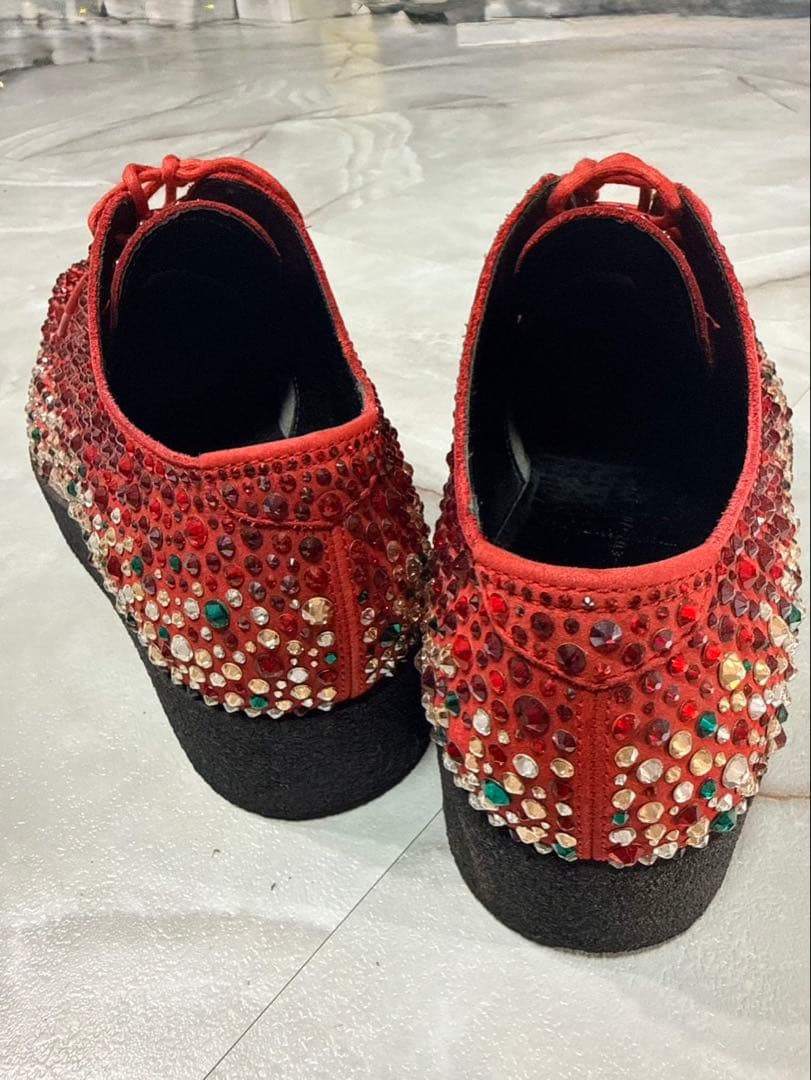 【別格特注30万円!クリスタル】ヨウジヤマモト 赤 ローファー シューズ ブーツ 【別格特注30万円!クリスタル】ヨウジヤマモト 赤 ローファー シューズ ブーツ