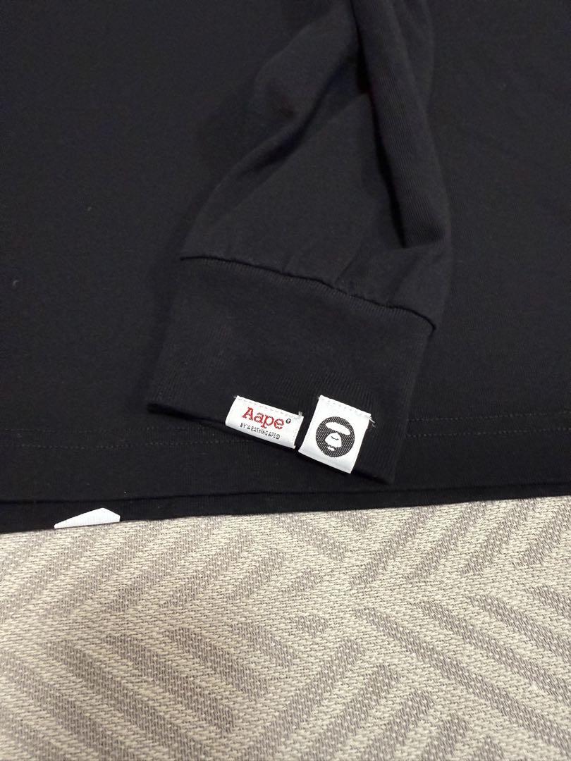 Aape エーエイプ APUNVS ブラック長袖カットソー サイズL