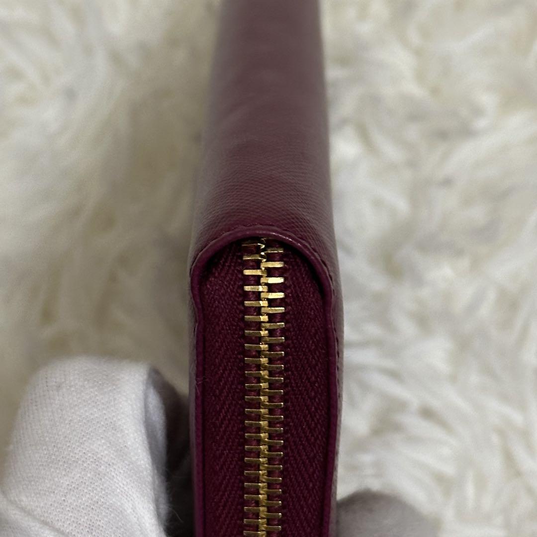 ✨️美品✨️ PRADA 付属品完備 ラウンドジップ ゴールド金具 長財布 ピンク