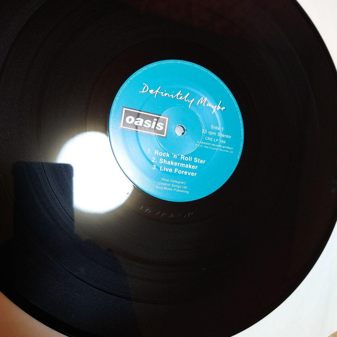 uk盤 oasis レコード definitely maybe 1st uk盤