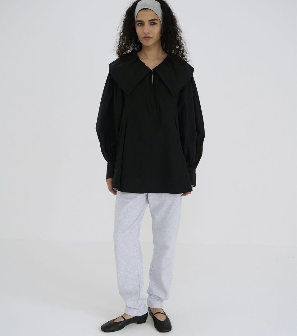 CLANE OBLIQUE TOE FLAT SHOESブラック37新品