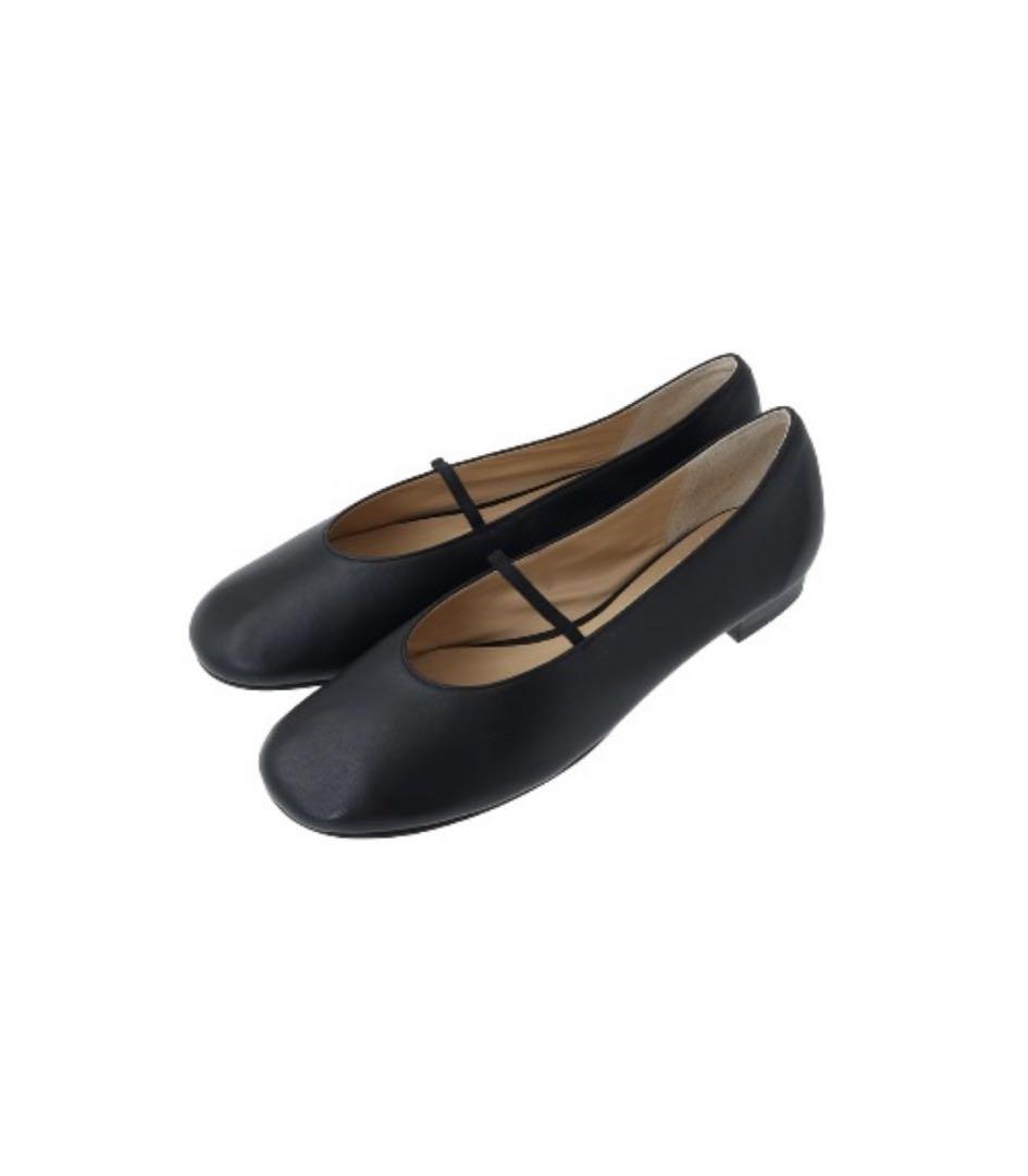CLANE OBLIQUE TOE FLAT SHOESブラック37新品