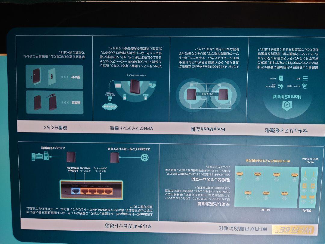 [美品]tp-link Archer AXE5400 Wi-Fi 6Eルーター
