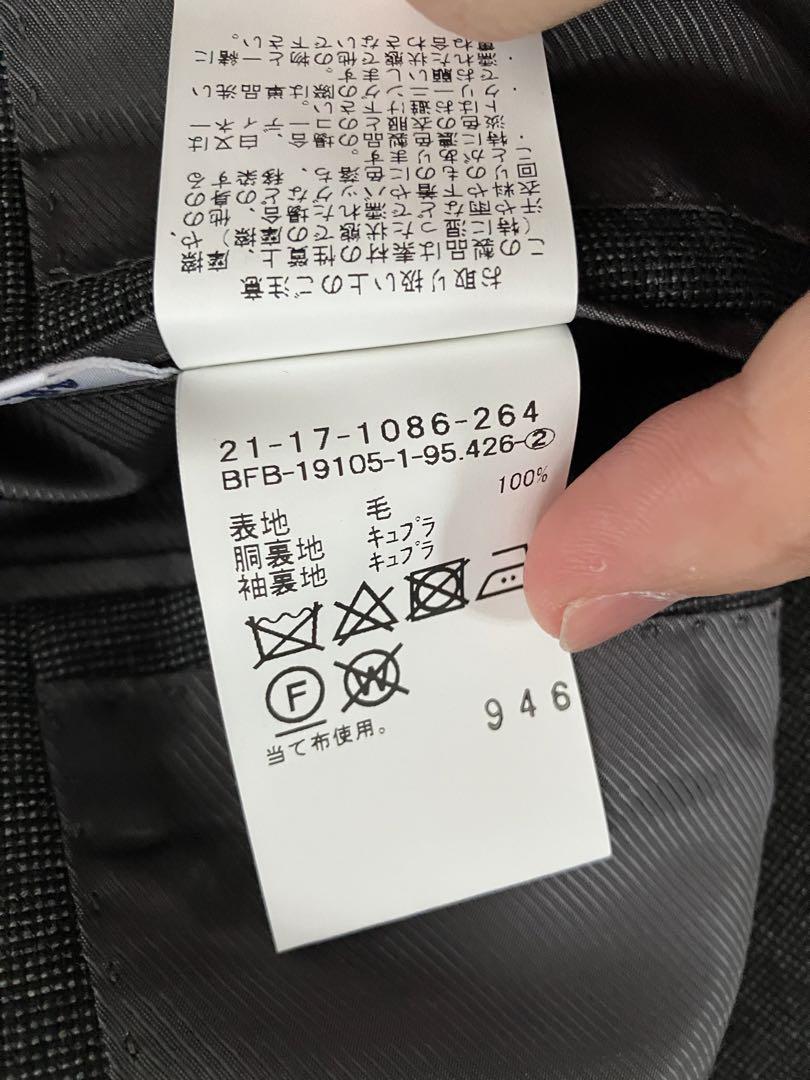 BEAMS F / ビームスエフ CANONICO ピンヘッド 3ボタン スーツ