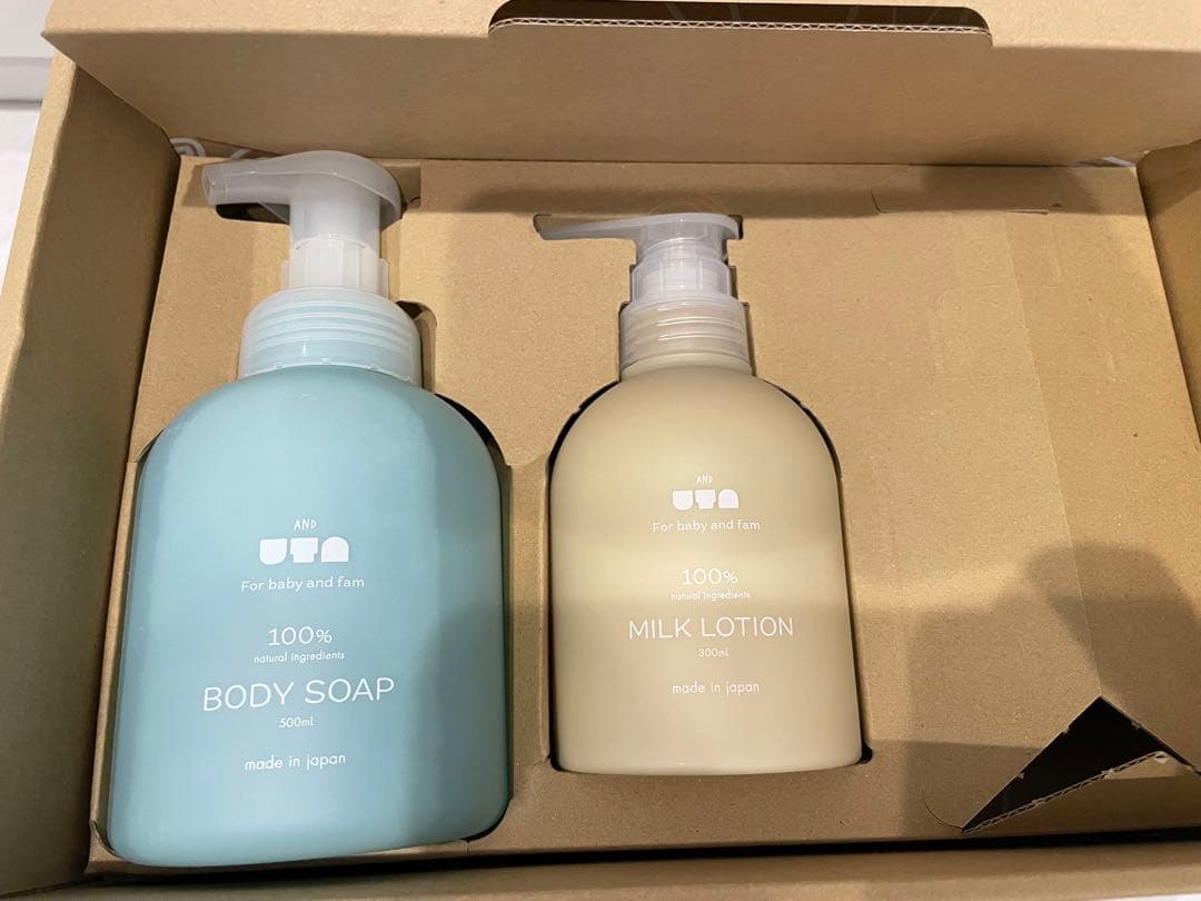 アンドウタ　ソープu0026ローションセット \u0026 UTA ベビーソープ、ミルクローション \u0026 uta milk lotion 300ml