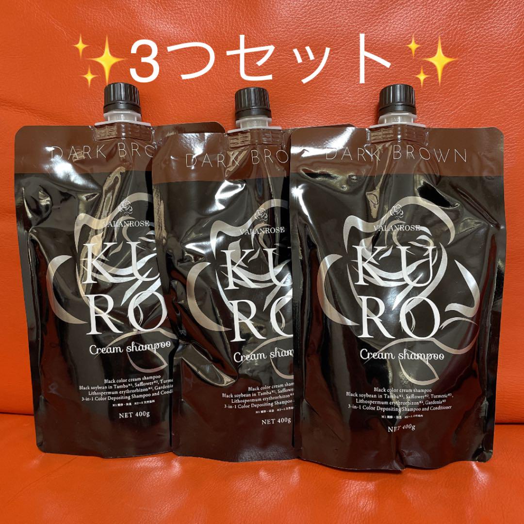 B.VALANCE バランローズ KUROクリームシャンプー 400g 白髪染め