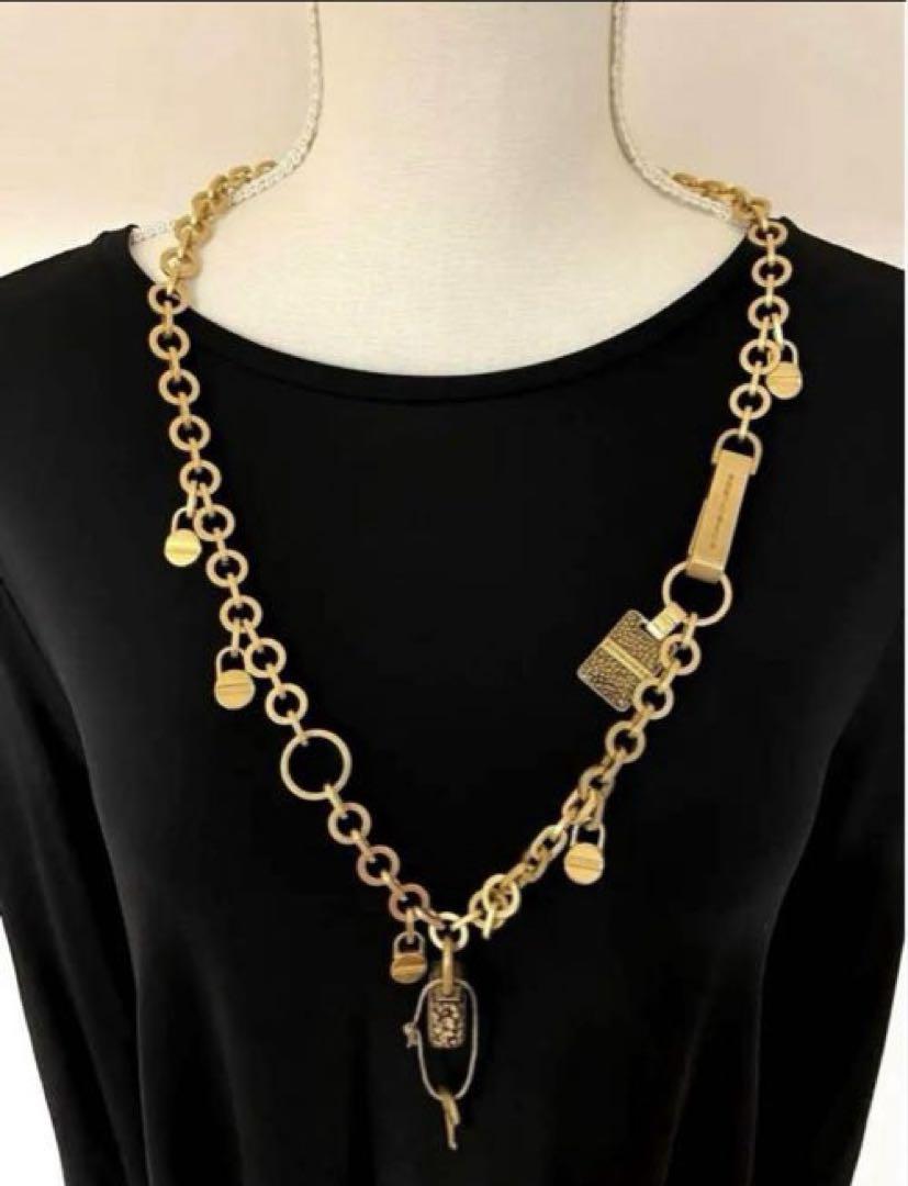 【セール】 ボルボネーゼ パドロックチャーム チェーンベルト ネックレス2way アクセサリー