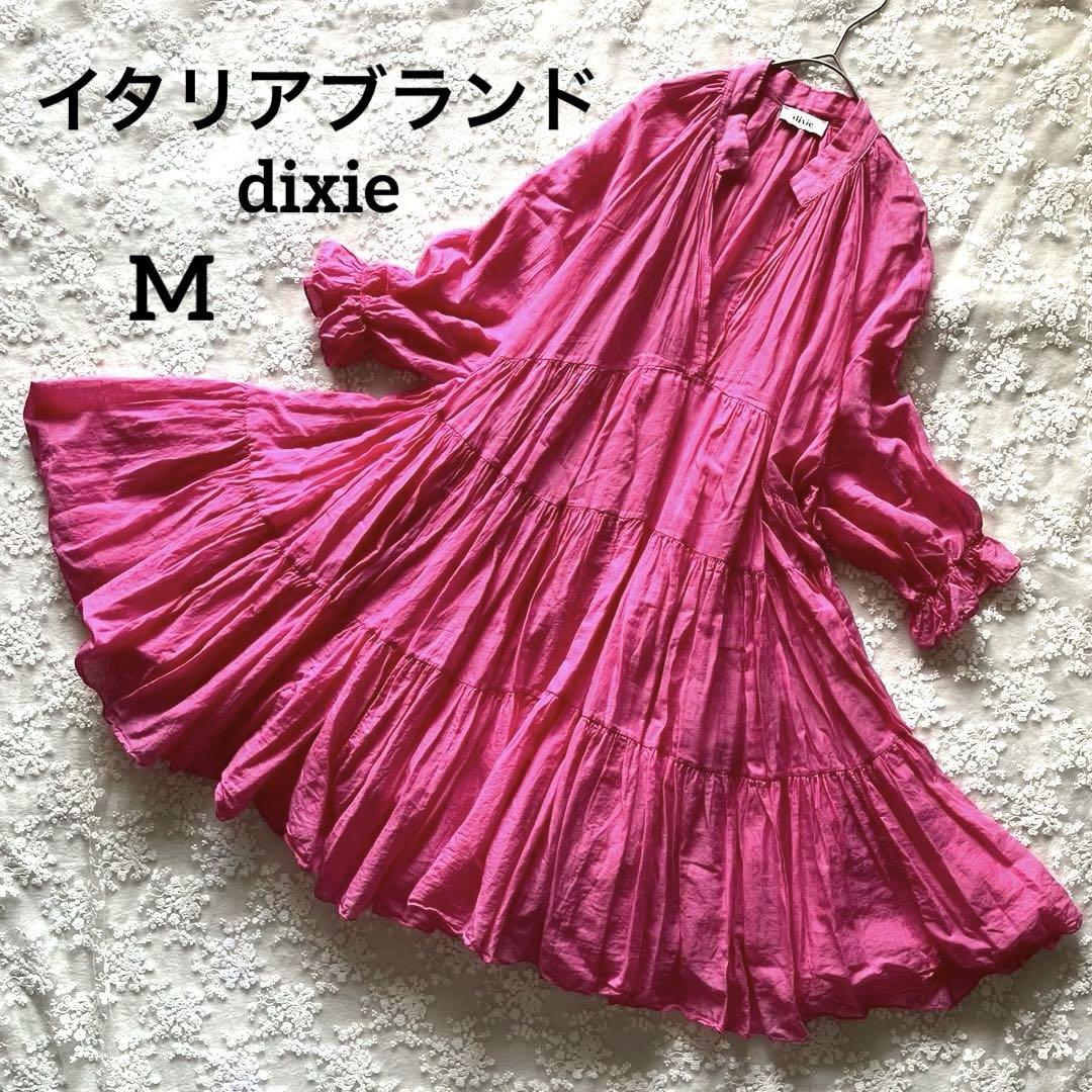 【イタリアブランドdixie】　チュニック　ワンピース　ピンク　M