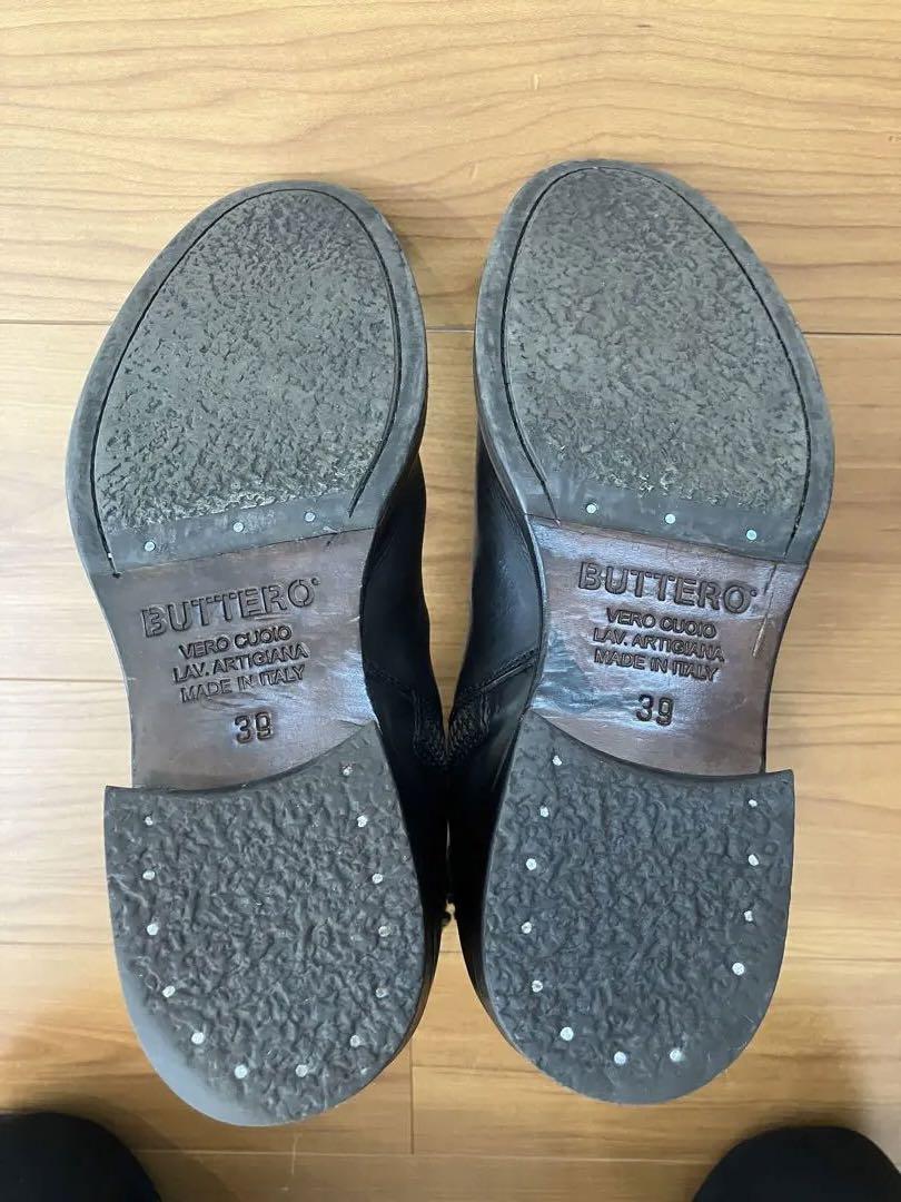 BUTTERO サイドジップブーツ 39 黒