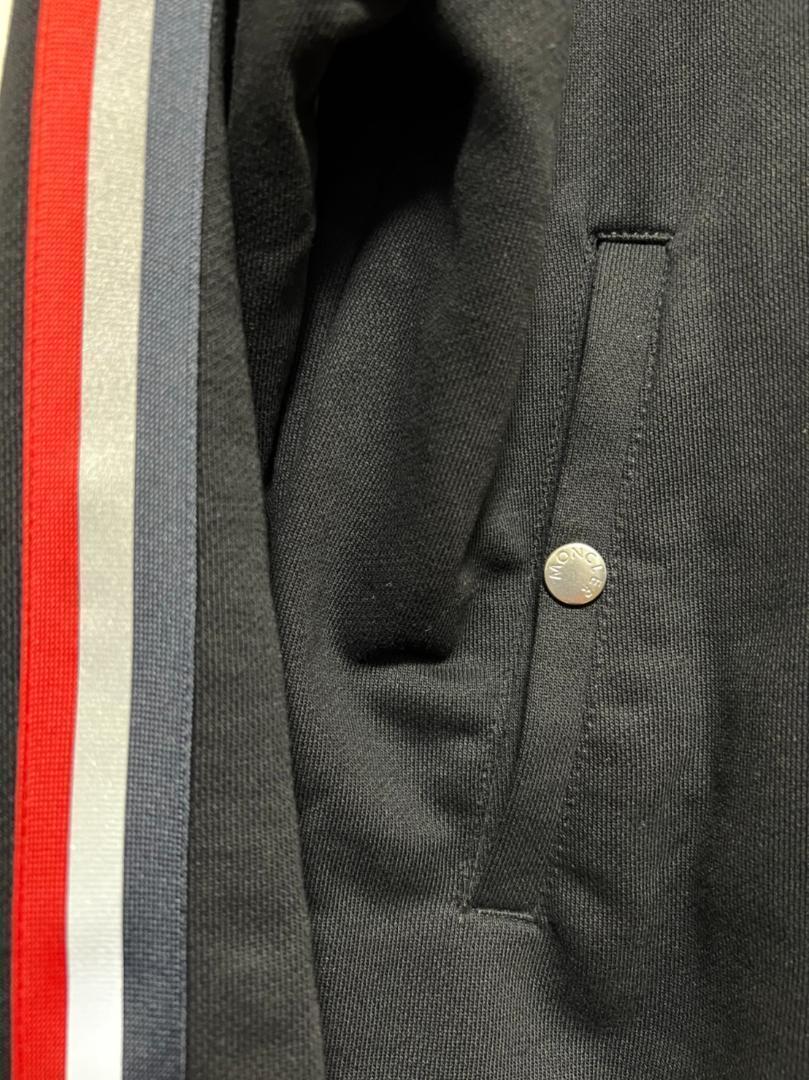 【未使用】MONCLER トリコロールジップアップ ジャージ上　XXL　ブラック