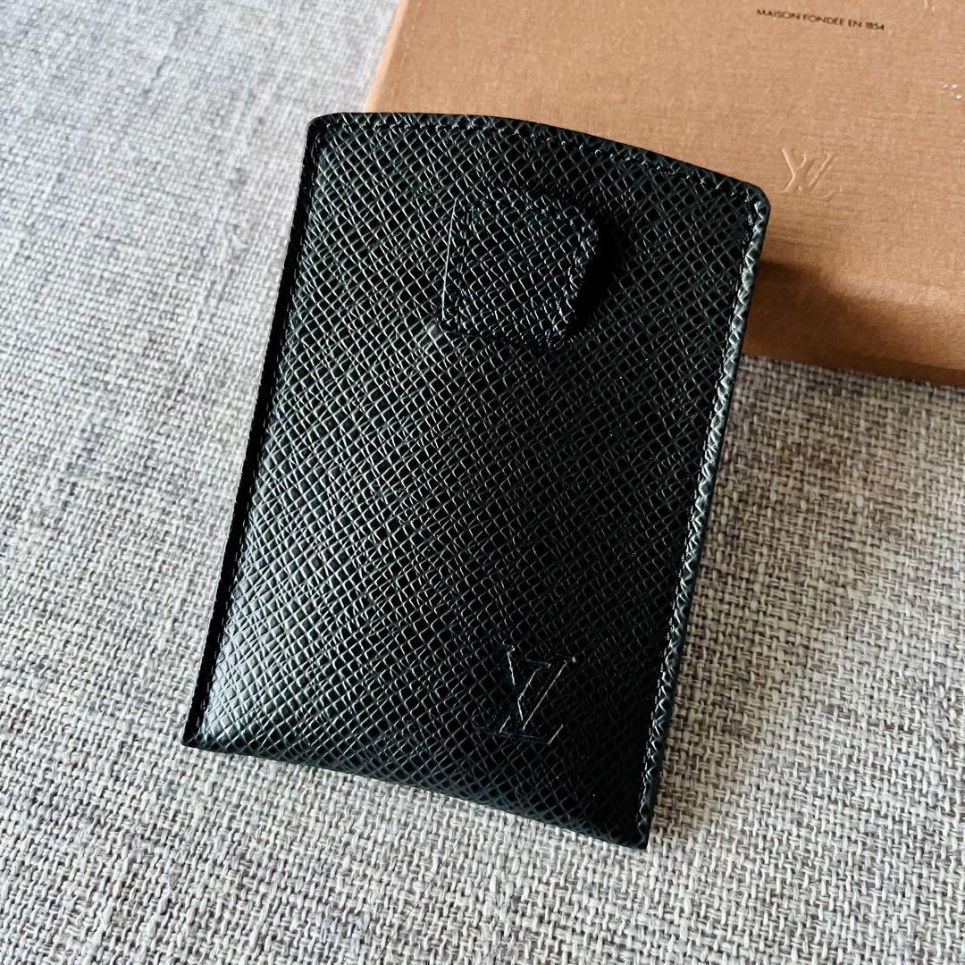美品★Louis Vuitton ブラック レザー カードケース（箱無し）